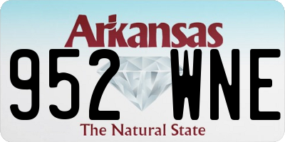 AR license plate 952WNE
