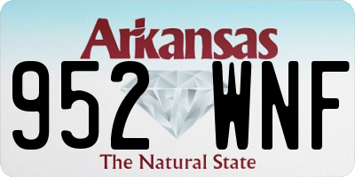 AR license plate 952WNF