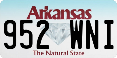 AR license plate 952WNI