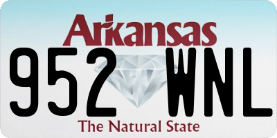 AR license plate 952WNL