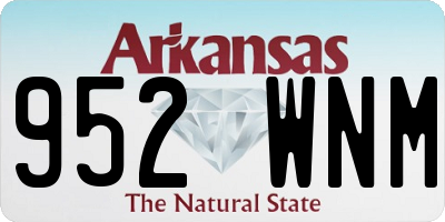 AR license plate 952WNM