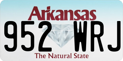 AR license plate 952WRJ