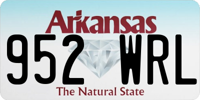 AR license plate 952WRL