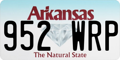 AR license plate 952WRP