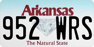 AR license plate 952WRS
