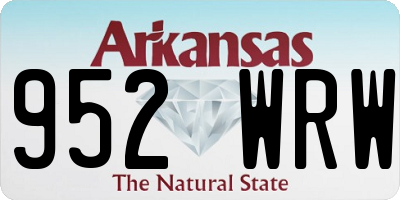 AR license plate 952WRW