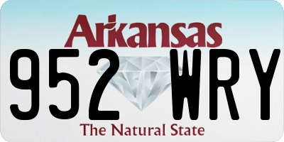 AR license plate 952WRY