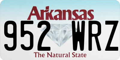 AR license plate 952WRZ