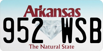 AR license plate 952WSB