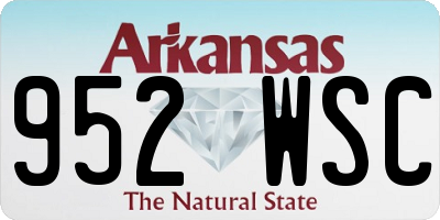AR license plate 952WSC