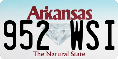 AR license plate 952WSI