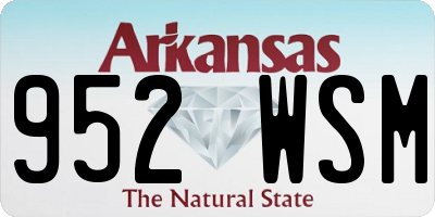 AR license plate 952WSM