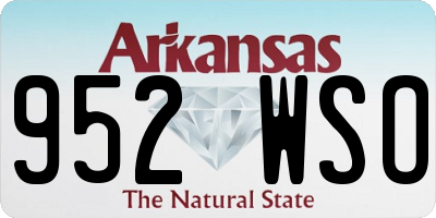 AR license plate 952WSO