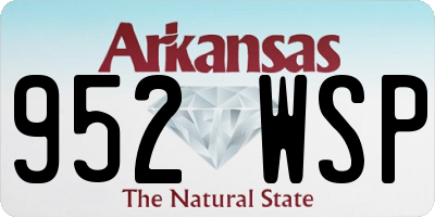 AR license plate 952WSP