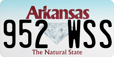 AR license plate 952WSS