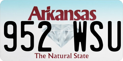 AR license plate 952WSU