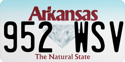 AR license plate 952WSV