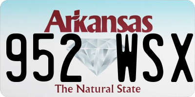 AR license plate 952WSX