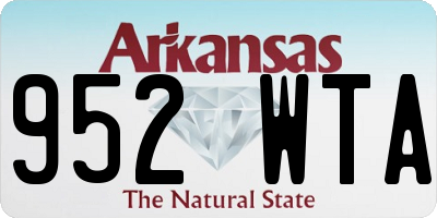 AR license plate 952WTA