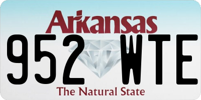 AR license plate 952WTE