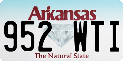 AR license plate 952WTI