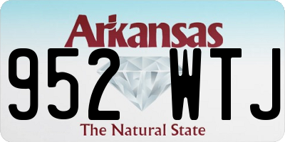 AR license plate 952WTJ