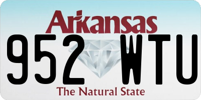 AR license plate 952WTU