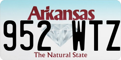 AR license plate 952WTZ