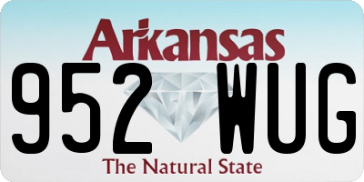 AR license plate 952WUG