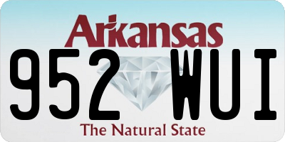 AR license plate 952WUI