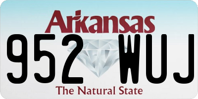 AR license plate 952WUJ