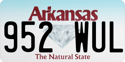 AR license plate 952WUL