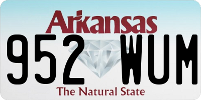 AR license plate 952WUM