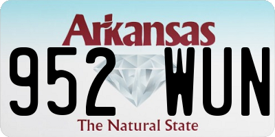 AR license plate 952WUN