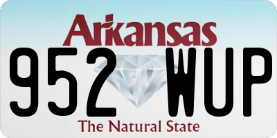 AR license plate 952WUP