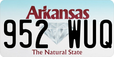 AR license plate 952WUQ