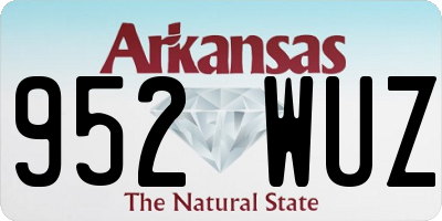 AR license plate 952WUZ