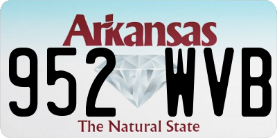 AR license plate 952WVB