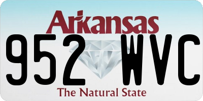 AR license plate 952WVC