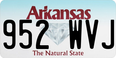 AR license plate 952WVJ