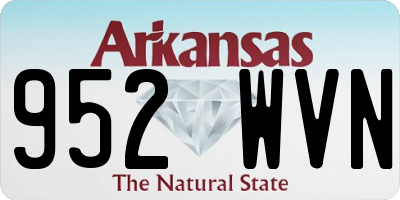AR license plate 952WVN