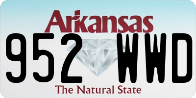 AR license plate 952WWD