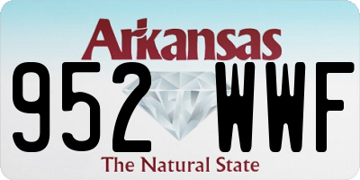 AR license plate 952WWF