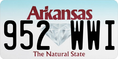 AR license plate 952WWI