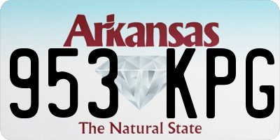 AR license plate 953KPG