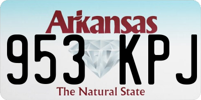 AR license plate 953KPJ