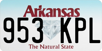 AR license plate 953KPL