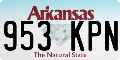 AR license plate 953KPN