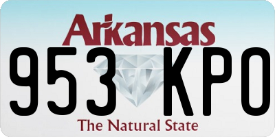 AR license plate 953KPO