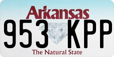 AR license plate 953KPP